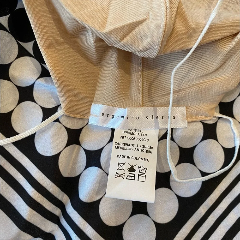 Argemiro Sierra Black & White Dot Print Face Mask Silky Bandana New